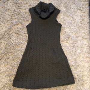 Mini dark gray sweater dress